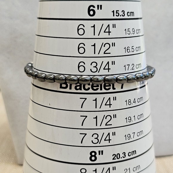 SET! 925 Teardrop Earrings, Braided Beaded Necklace, & Hematite Bracelet SET! - Picture 13 of 15